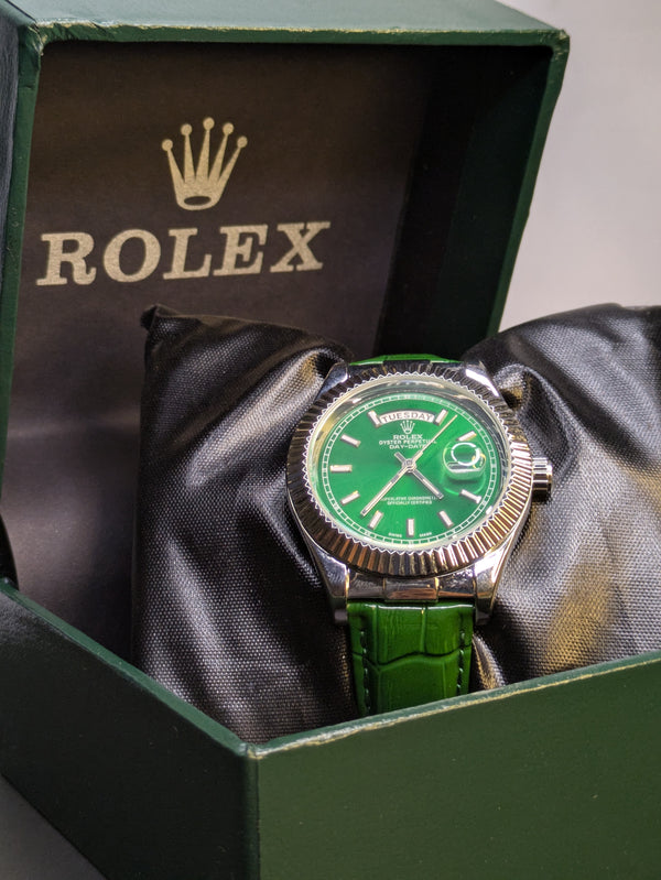Rolex Oyster Perpetual Day-Date Green Leather Strap