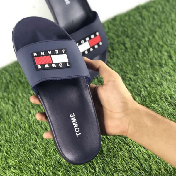 T-O-M-M-E Premium Navy Slippers