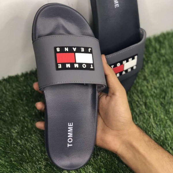 T-O-M-M-E Premium Gray Slippers